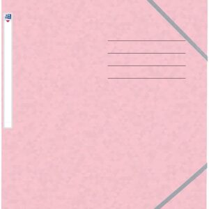 Mapa A4, carton MultiStrat 390g/mp, cu elastic, OXFORD Top File - roz pastel