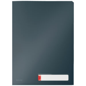 Mapa LEITZ Cosy, cu eticheta si 3 separatoare, PP, A4, 40 coli, gri antracit