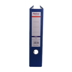 Biblioraft A4, plastifiat PP/paper, margine metalica, 75 mm, Optima Classic - bleumarin