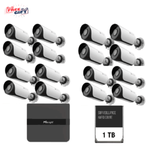 KIT16 MILESIGHT BULLET 2MP NVR 16 CANALE