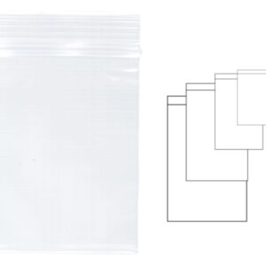 Pungi plastic cu fermoar pentru sigilare, 100 x 150 mm, 100 buc/set, KANGARO - transparente