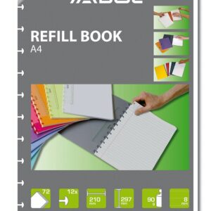 Rezerva caiet A4, 72 file - 90g/mp, AURORA Adoc - dictando