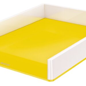 Tavita documente LEITZ WOW, PS, A4, culori duale, alb-galben