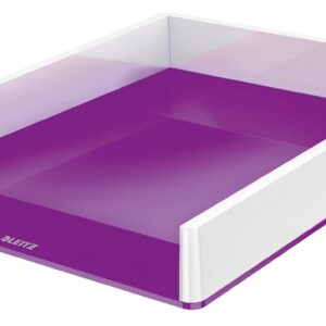 Tavita documente Leitz WOW, PS, A4, culori duale, alb-mov