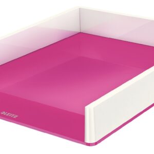 Tavita documente Leitz WOW, PS, A4, culori duale, alb-roz