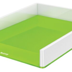 Tavita documente Leitz WOW, PS, A4, culori duale, alb-verde