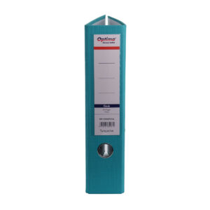 Biblioraft A4, plastifiat PP/paper, margine metalica, 75 mm, Optima Classic - turcoaz